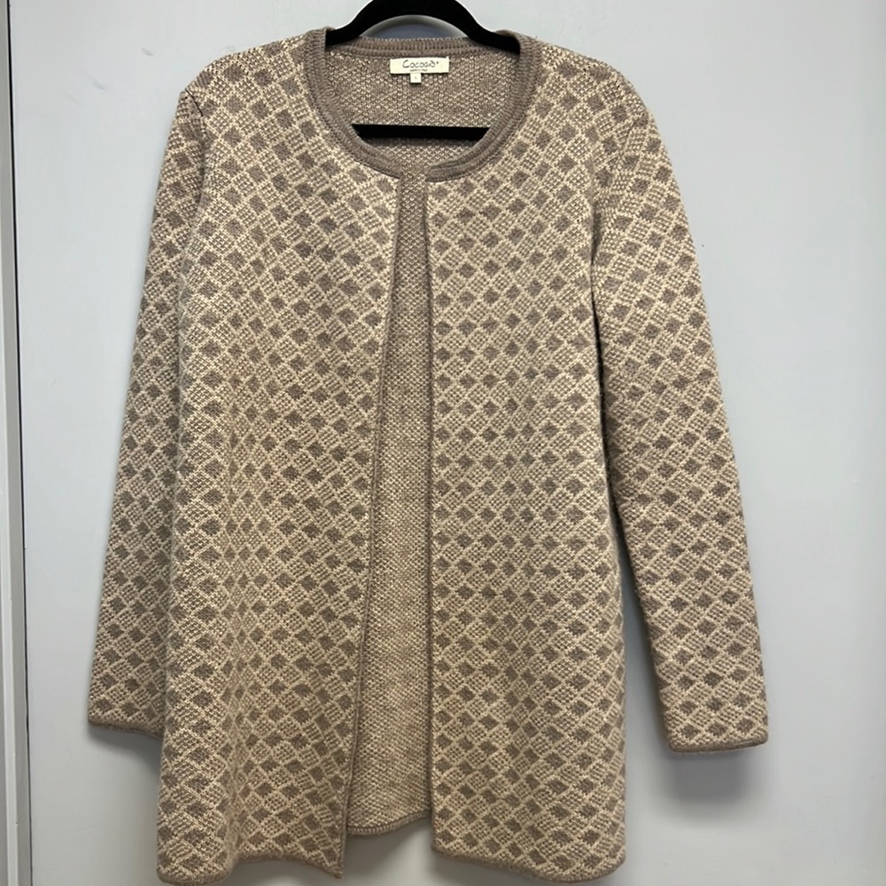 Cocogiò Italy Wool Blend Open Cardigan